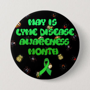 Mei is Lyme Ziekte Bewustzijn Maand Knop Ronde Button 7,6 Cm