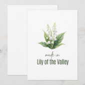 Mei Lelietje-van-dal Geboortebloem Waterverf Kaart (Voorkant / Achterkant)