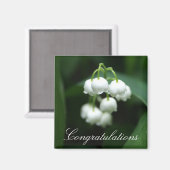 Mei witte lileugen magneet (Voorkant / Achterkant)