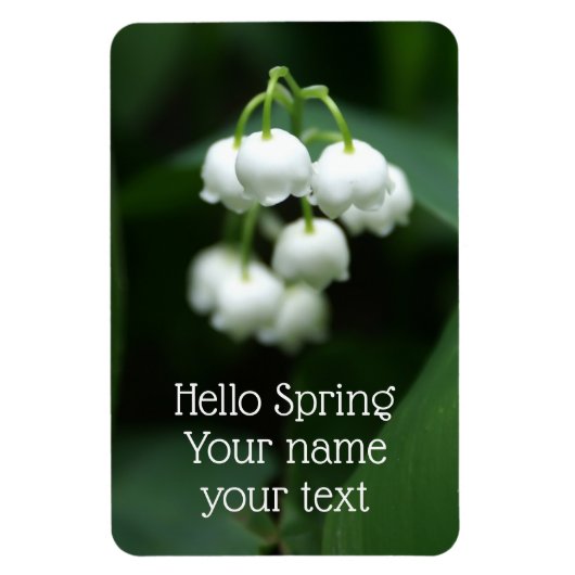 Mei witte lileugen magneet (Verticaal)