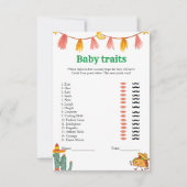 Meican Tacos bébé trait baby shower de jeu Carte (Devant)