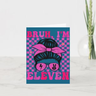 Meid elf 11 11de verjaardag meisjes groovy 11 jaar kaart