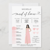 Meid van Honor Info Blush Pink Palette Infographic Kaart (Voorkant)