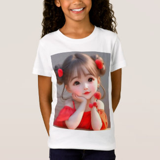 Meiden 'Fine Jersey T-shirt - Schattig Schattige L