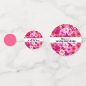 Meidenavakantie Bruidsfeest Golf Roze Bloemen Confetti (Voorkanten)