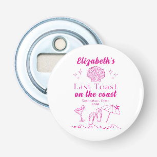 Meidenavakantijparty Laatste drankje aan de kust Button Flesopener