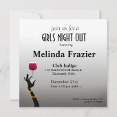 Meidenavond Cocktaillparty Kaart (Achterkant)