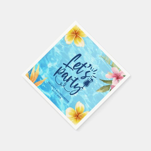 Meidenavondje Persoonlijk Poolfeest Servet (Hoek)