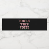 Meidenreis 2022 Meisjes Weekenduitstap Vakantie Waterfles Etiket (Enkel label)