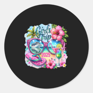 Meidenreis 2025 Zomerreis Vakantie Tropische cruis Ronde Sticker