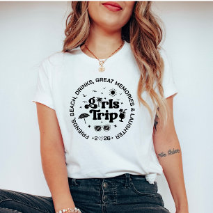Meidenreis 2026 – Aangepaste vriendinnen strandvak T-shirt