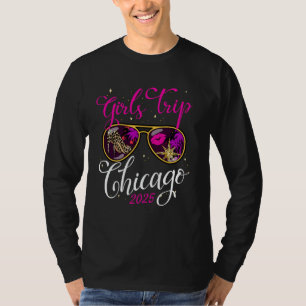 Meidenreis Chicago 2025 Vakantie Weekend Verjaarda T-shirt