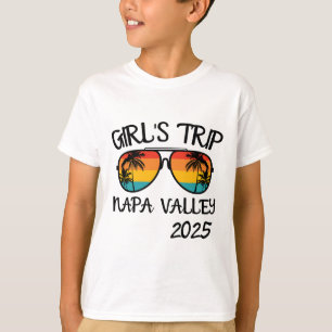 Meidenreis Napa Valley 2025 Zomer Vakantie Matchi T-shirt
