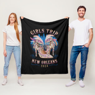 Meidenreis New Orleans 2024 Mardi Gras Hoge Hakken Fleece Deken
