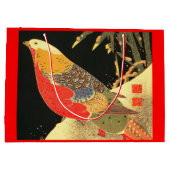 Meiji bird print groot cadeauzakje (Achterkant)