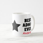Meilleur Admin Jamais Café Mug (Devant droit)