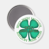 Meilleur aimant rond de mère irlandaise (Recto/Verso)