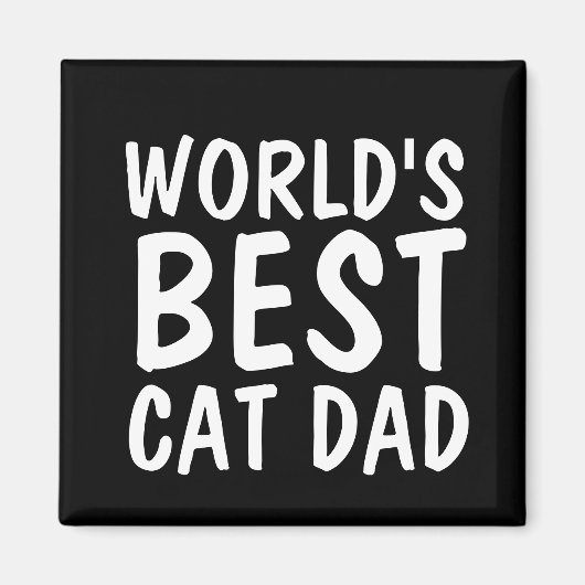 MEILLEUR Aimants CAT DAD Fridge AU MONDE (Devant)