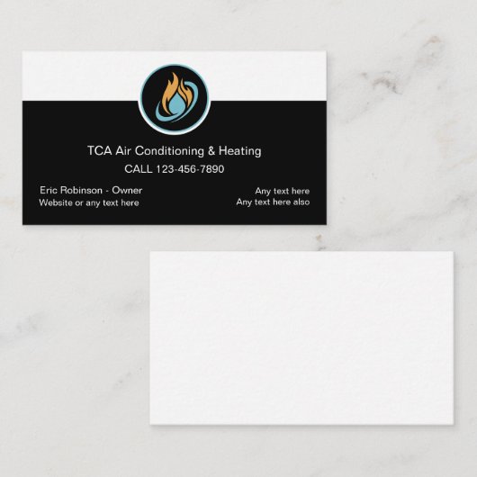 Meilleur Air Conditionné Carte de visite moderne (Devant / Derrière)