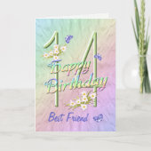 Meilleur Ami 14e Anniversaire Papillon Carte de Ja (Devant)