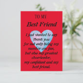 Meilleur ami carte de remerciements (Debout devant)