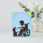 Meilleur ami des garçons carte postale teckel (Debout devant)