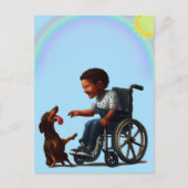 Meilleur ami des garçons carte postale teckel (Devant)