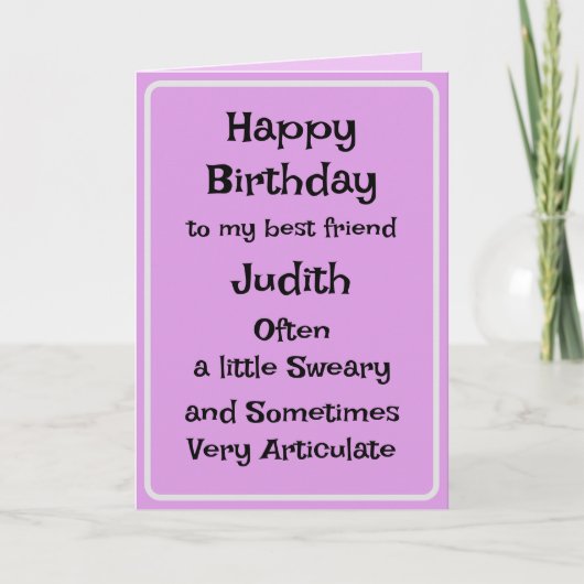 Meilleur Ami Funny Carte Anniversaire (Devant)