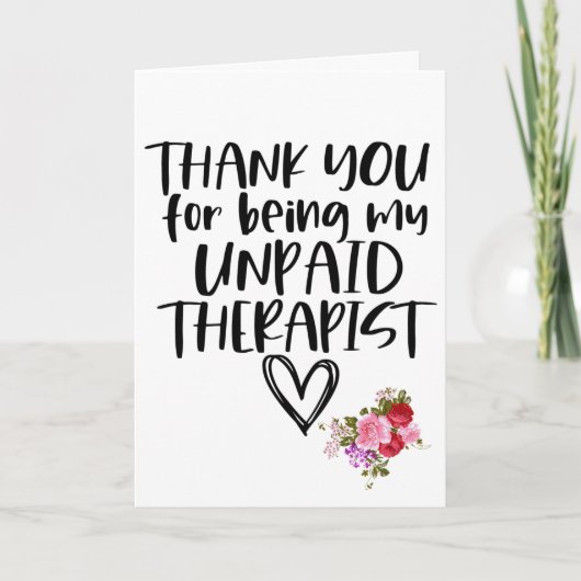 Meilleur Ami Funny Floral Merci Carte de vacances (Devant)