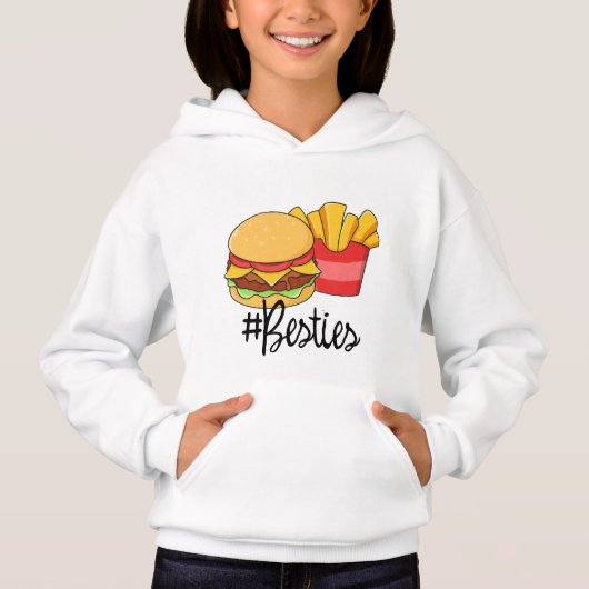 Meilleur ami Hamburger Frites Sweat à capuche - En (Devant)