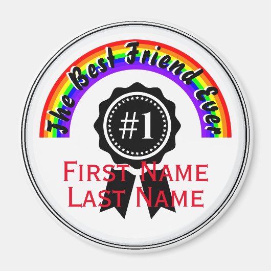 Meilleur Ami jamais Rainbow Magnet HAMbWG (Devant)