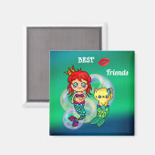 Meilleur ami Mermaids Magnet (Recto/Verso)
