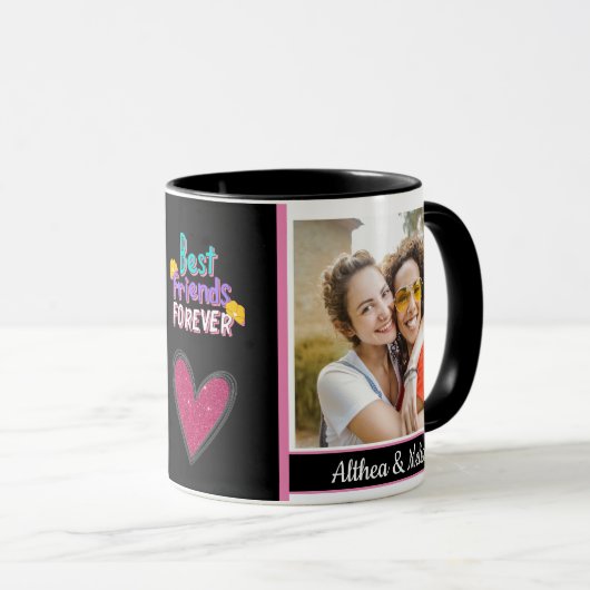 Meilleur Ami Moderne Pour Jamais Photo Mug (Devant droit)