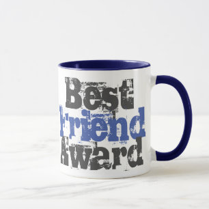 Meilleur ami Prix dans un mug bleu et gris
