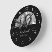 Meilleur amis Black and White Wall Horloge (Angle)