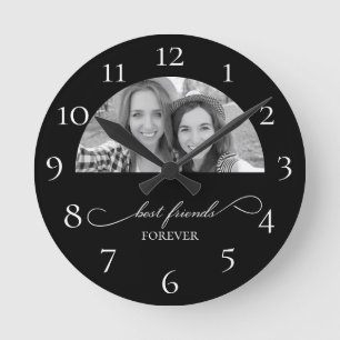 Meilleur amis Black and White Wall Horloge