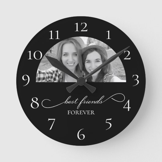 Meilleur amis Black and White Wall Horloge (Recto)