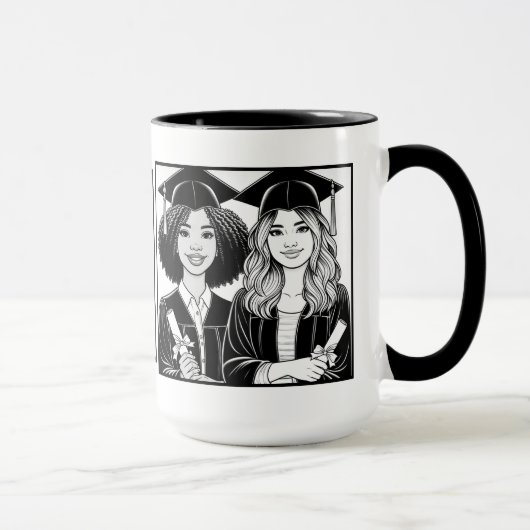 Meilleur Amis Diplôme Mug à deux tons (Droite)