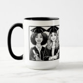 Meilleur Amis Diplôme Mug à deux tons (Gauche)