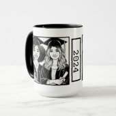 Meilleur Amis Diplôme Mug à deux tons (Devant gauche)