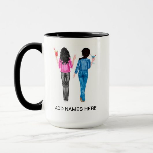 Meilleur Amis Personnalisable Café Mug (Gauche)