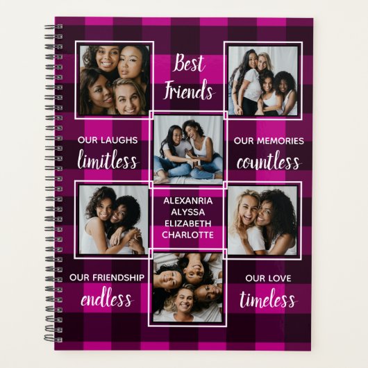 Meilleur Amitié Cadeau Rose Plaid 6 Photo (Devant)