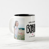 Meilleur Bonus Maman Deux Photo Mug (Devant gauche)