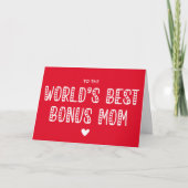 Meilleur Bonus Maman du monde ! Carte de la fête d (Devant)