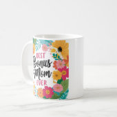 Meilleur Bonus Maman Ever Mug - Fête des mères flo (Devant gauche)