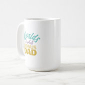 Meilleur Bonus Papa Blanc Café Mug du monde (Devant gauche)