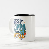 Meilleur Boppa du Monde Mug Photo (Devant gauche)