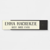 Meilleur Boss Jamais accroché Porte Signal Plaque (Devant)