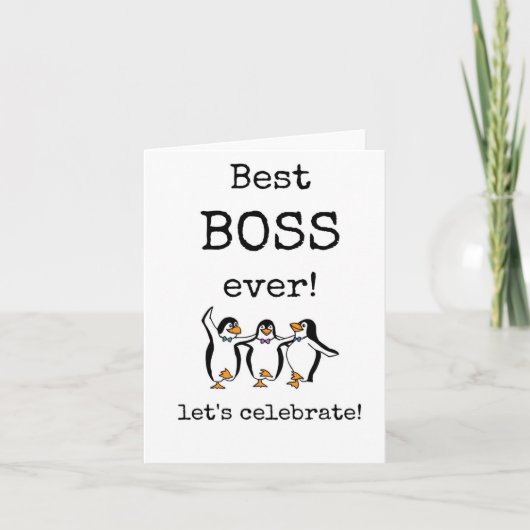 Meilleur Boss Jamais, Carte d'Appréciation, Mignon (Devant)