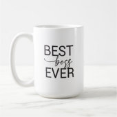 Meilleur Boss Jamais Personnalisé Café Mug (Gauche)